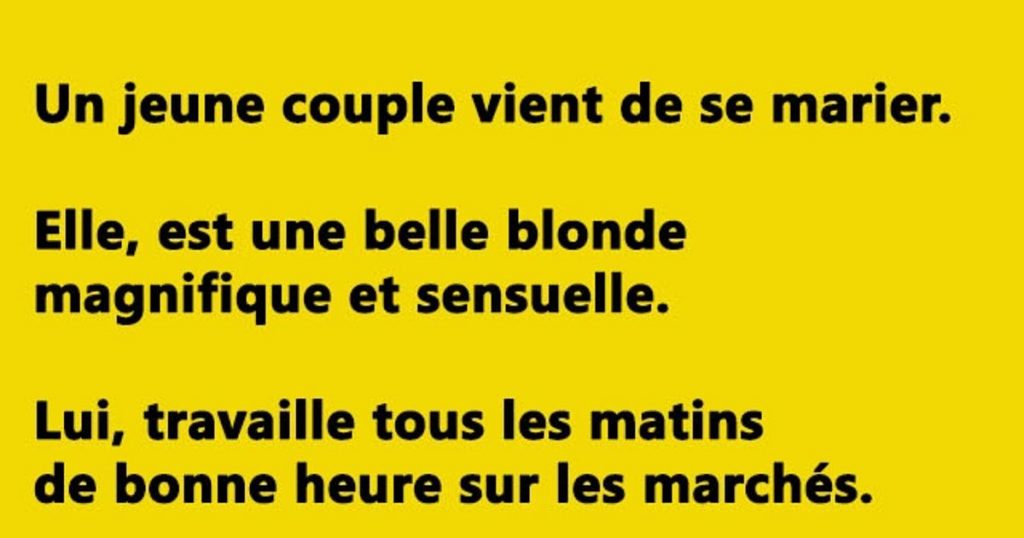 Un beau et très jeune couple vient de se marier…