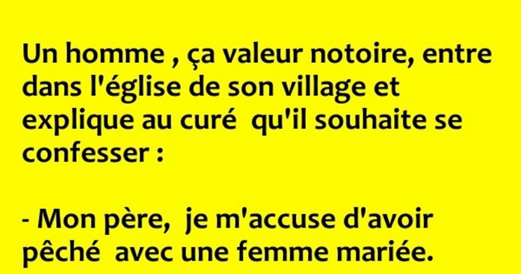 Un homme entre dans une église…
