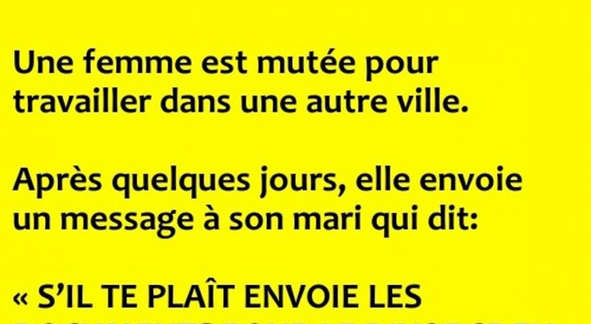 Une femme est mutée pour travailler dans une autre ville…