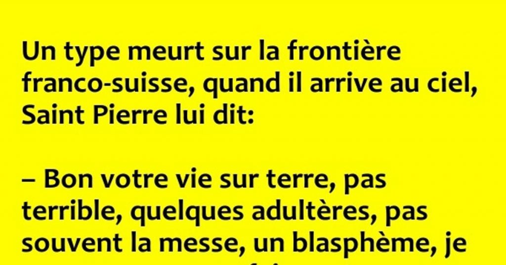 Un type meurt sur la frontière franco-suisse…