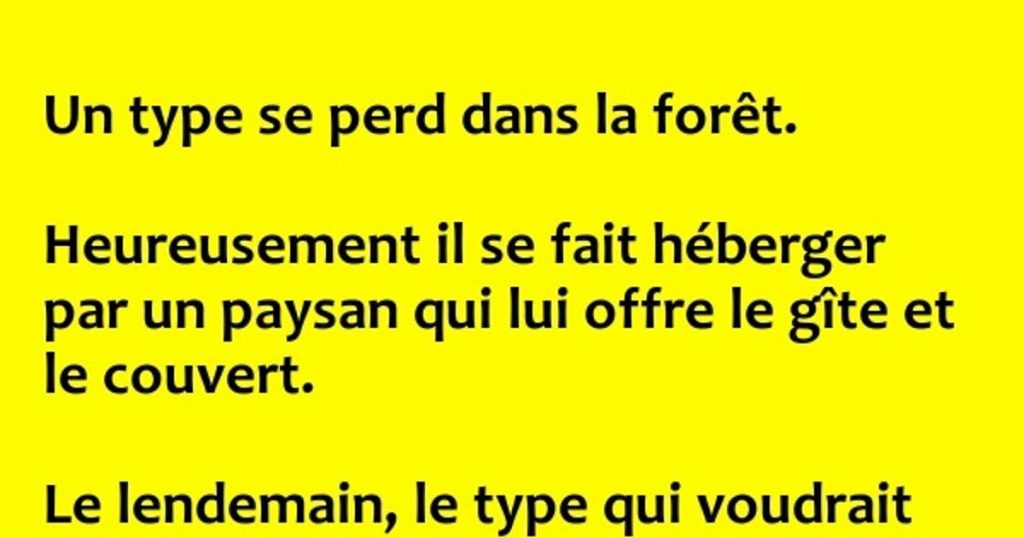 Un type se perd dans la forêt…