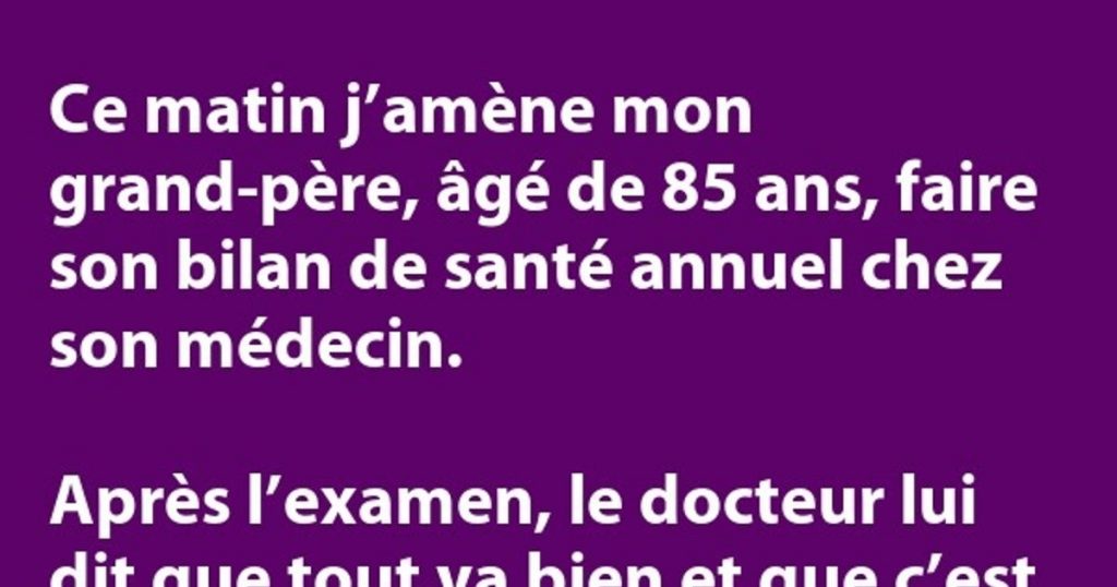 Ce matin, j’ai dit à mon grand-père de venir avec moi