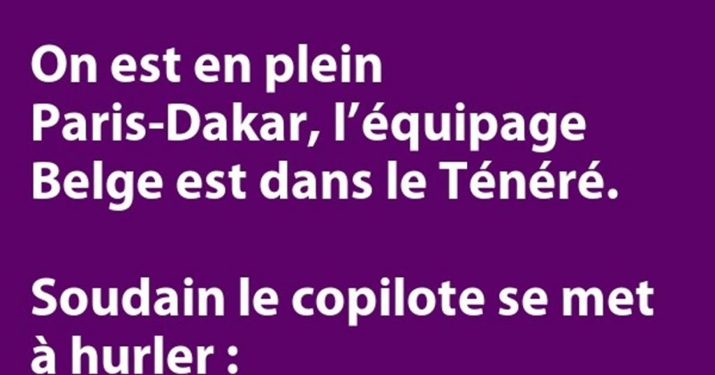 On est en plein Paris-Dakar, l’équipage Belge veut vraiment gagner…