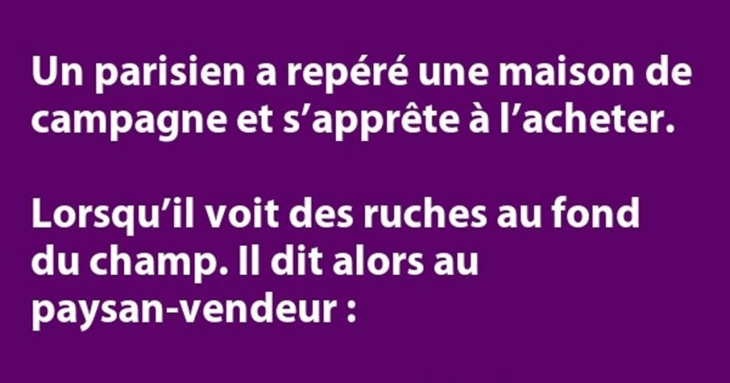 Un parigo découvre une maison de campagne et veut l’acheter