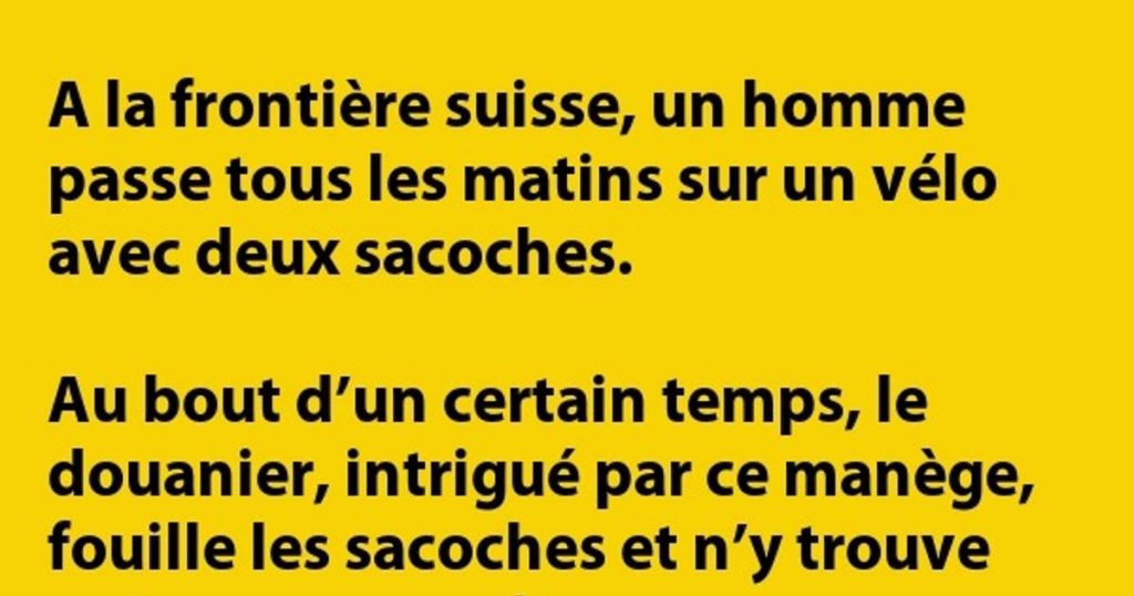 Un homme passe la frontière suisse tous les jours