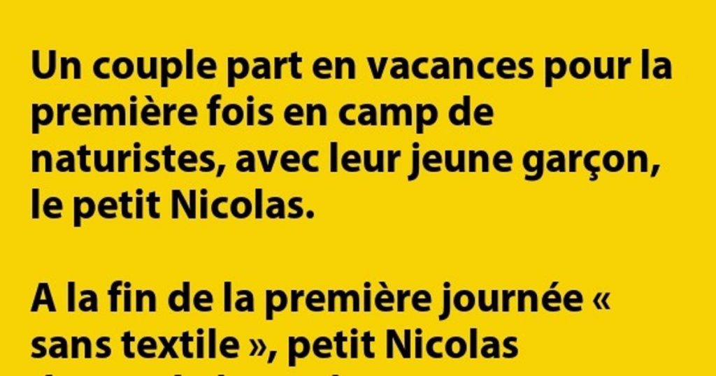 Un couple part en vacances pour la toute première fois…