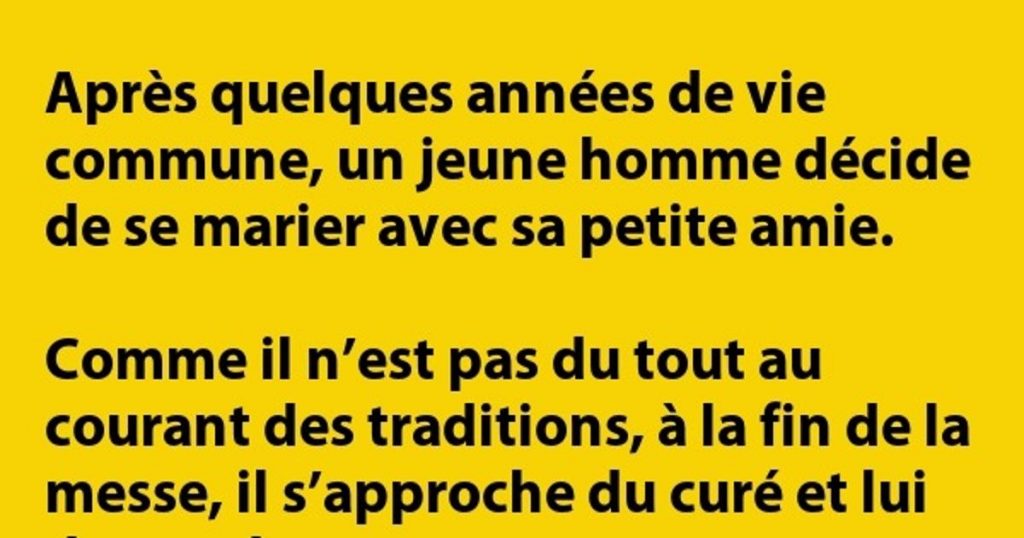 Après plusieurs années de vie commune….
