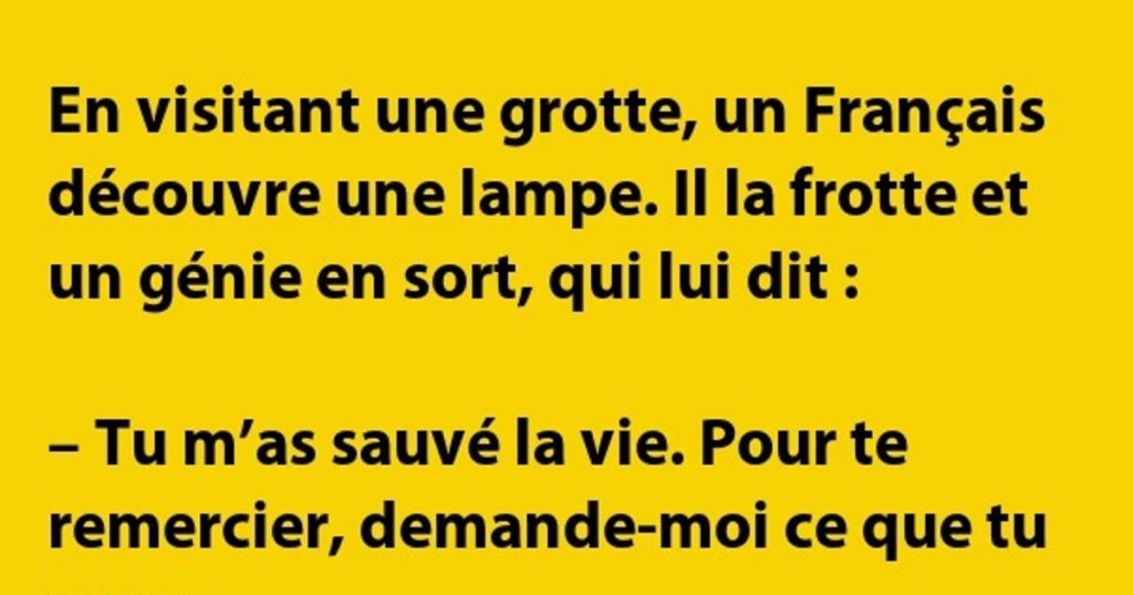 En visitant une grotte, un Français découvre …