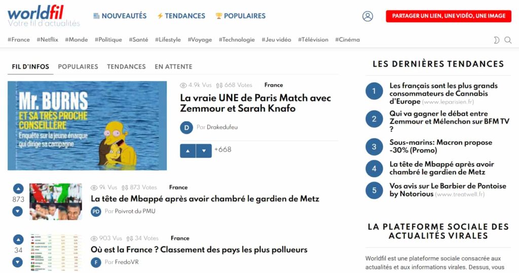 Découvrez les dernières tendances sur web du Worldfil !