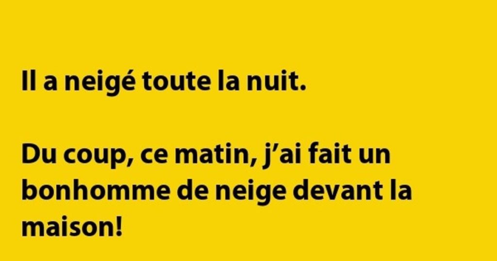 Il a neigé toute la nuit…