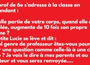 Prof de 6ème blague