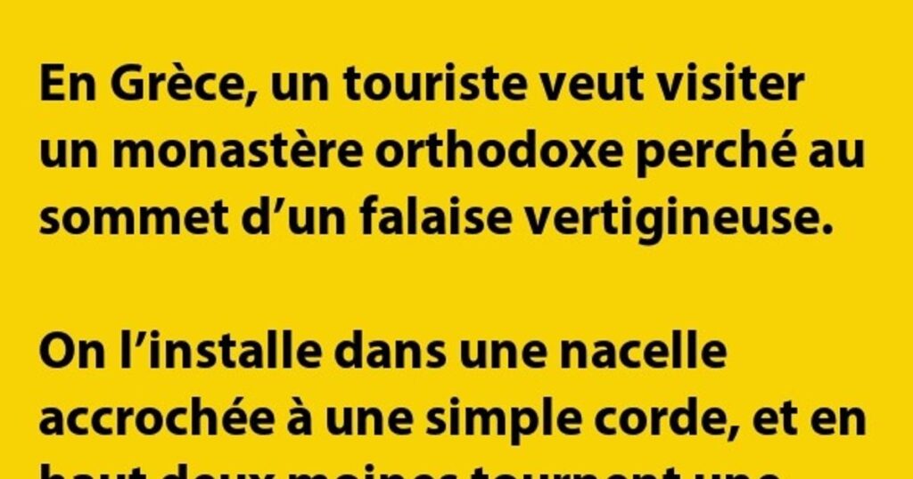 En Grèce, un touriste…