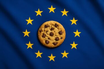 Cookie sur un drapeau européen
