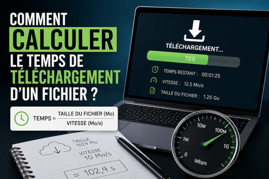 Comment calculer le temps de téléchargement d’un fichier ?